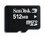 SanDisk 512MB miniSD